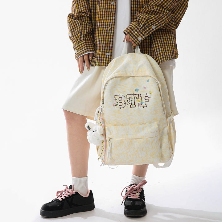 Embroidered Floral Casual Backpack Kalsten