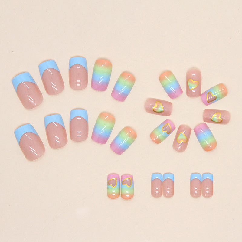 Artistic Heart-Themed Press-On Nail Designs Kalsten