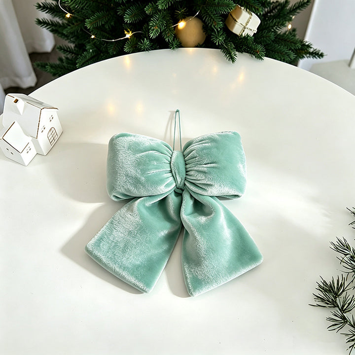 Decorative Plaid Fabric Bow Ornament