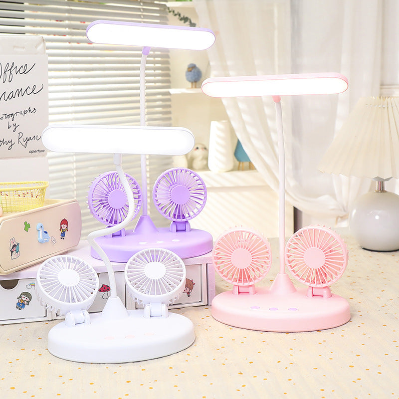 Women's multifunctional desk lamp with two integrated fans Kalsten