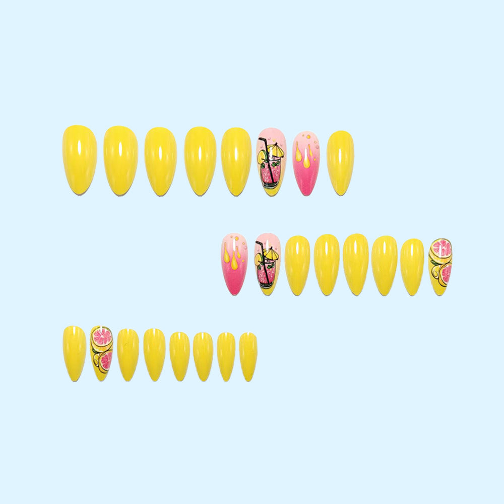 Creative nail art design with fruit motifs Kalsten