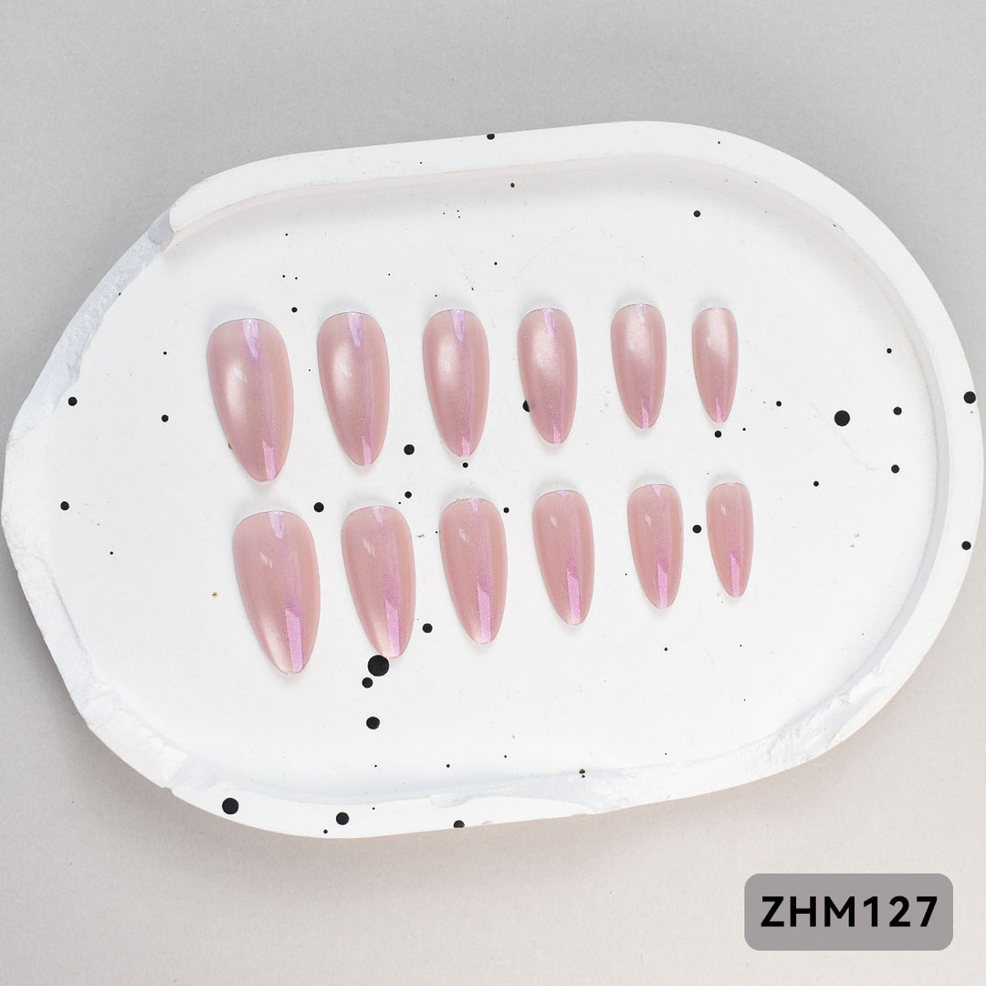 Artistic Press-On Nail Set with Cherry Blossom Design Kalsten