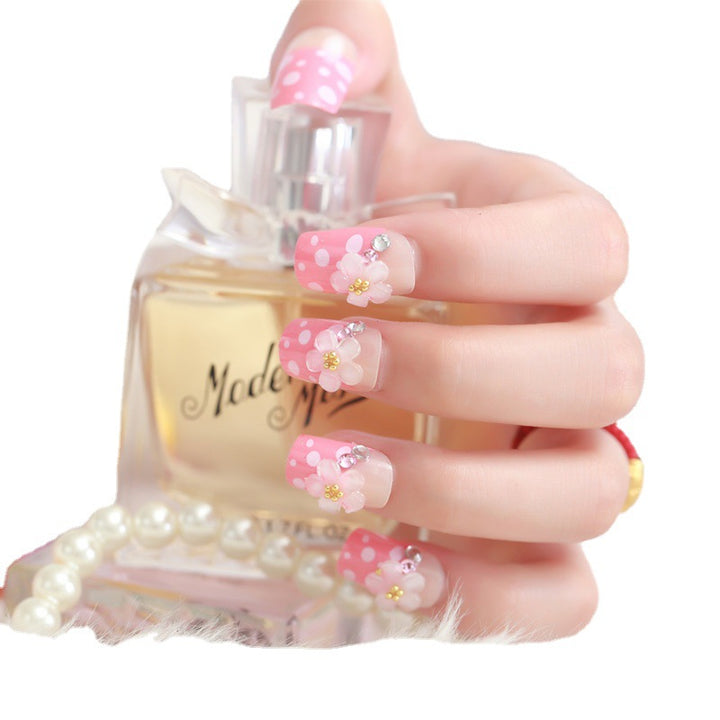High-quality artificial nails with flower details Kalsten