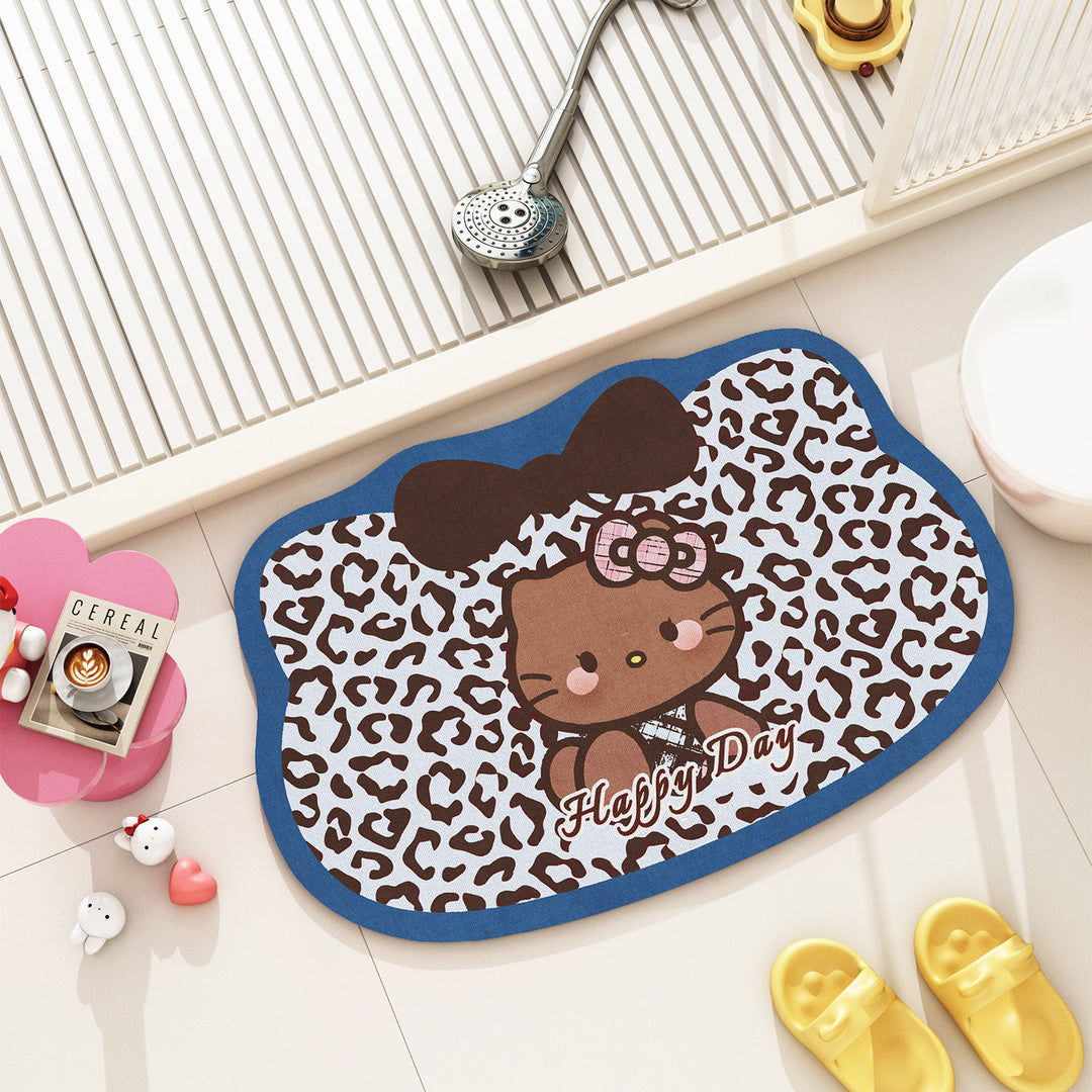 Cute Cartoon-Themed Plush Bath Mat