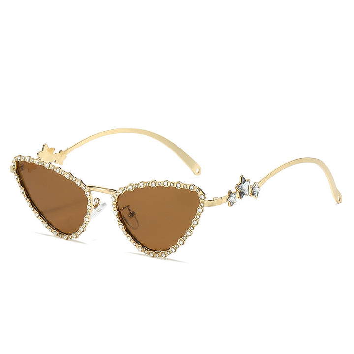Glamorous Cat-Eye Sunglasses with Crystal Accents Kalsten