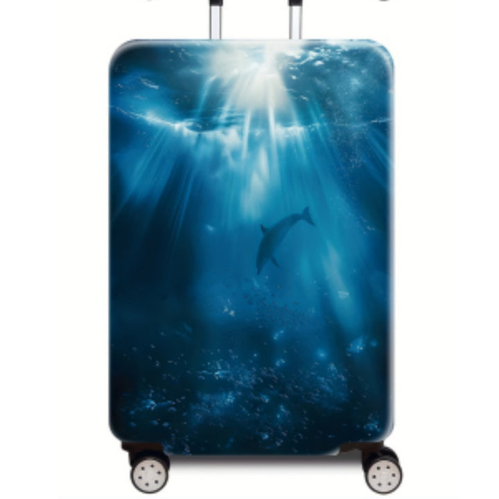 Women Hard Shell Suitcase with Stunning Ocean Design Kalsten