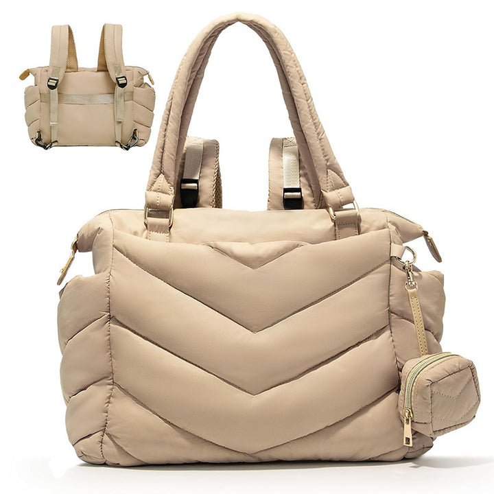 Multifunctional quilted shoulder bag with removable inner compartment Kalsten