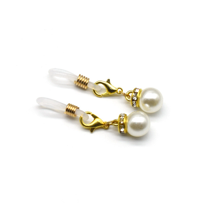 Elegant Pearl and Crystal Eyewear Holder Kalsten