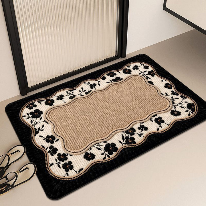 Floral Embroidered Area Mat