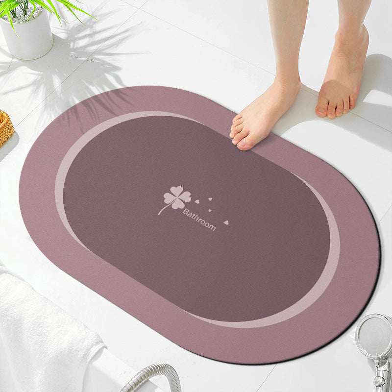 Soft Microfiber Bath Mat with Anti-Slip Features