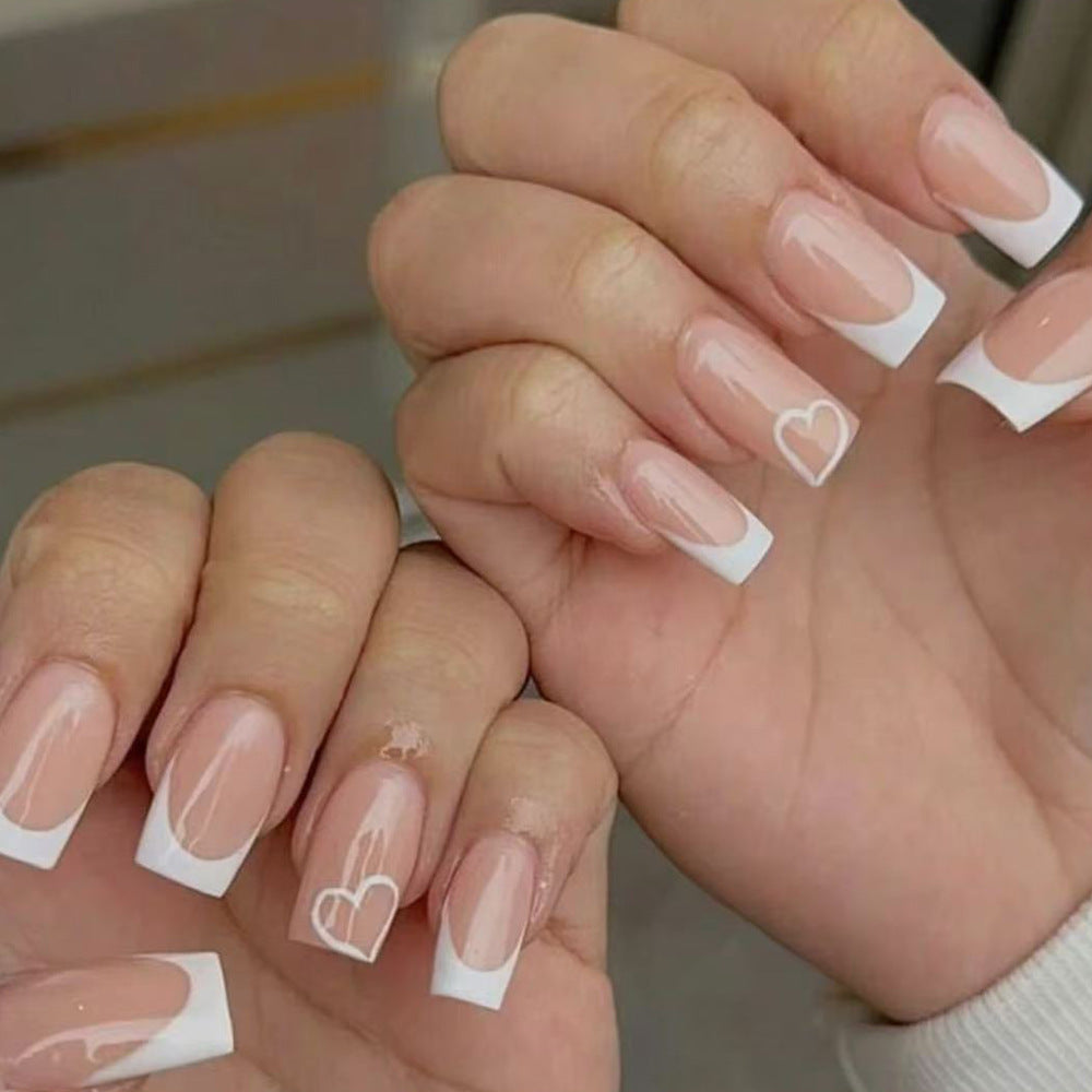Elegant Acrylic French Tip Press-On Nails Kalsten