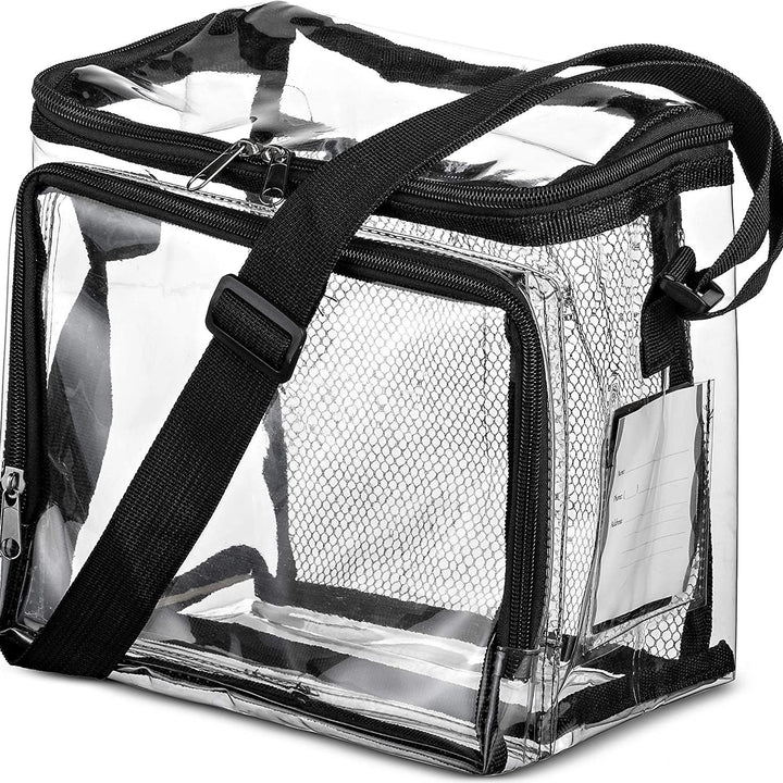 Transport bag made of transparent material with mesh pockets Kalsten