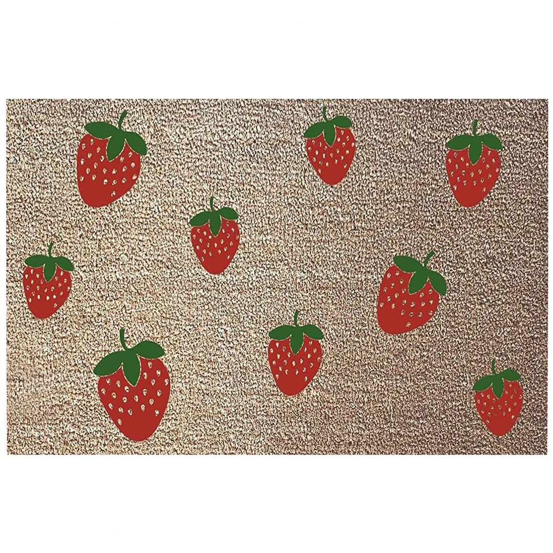 Decorative Strawberry-Themed Bath Mat Kalsten