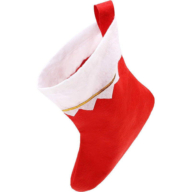 Festive Christmas stocking with elegant edging