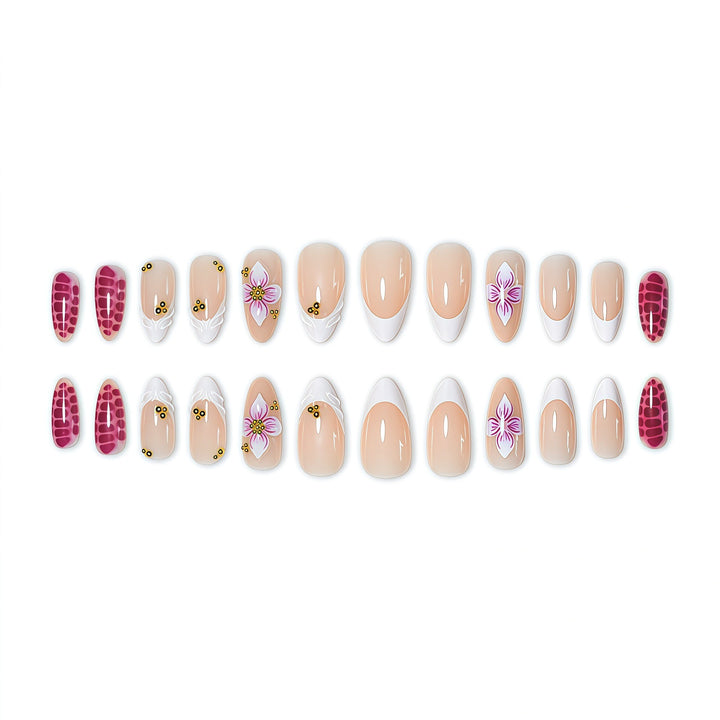 Artistic 3D Floral Design Press-On Nails Kalsten