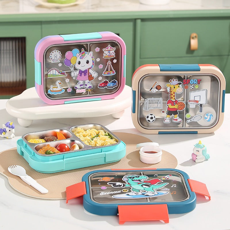 Sport-Themed Multi-Compartment Bento Lunch Box