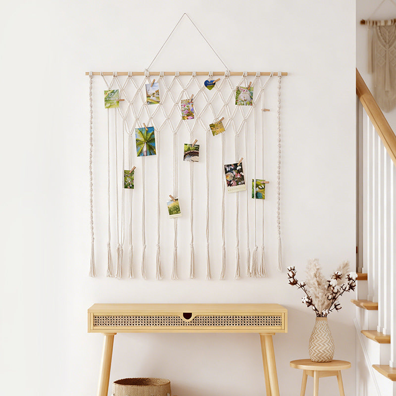 Macrame Photo Display Wall Hanging
