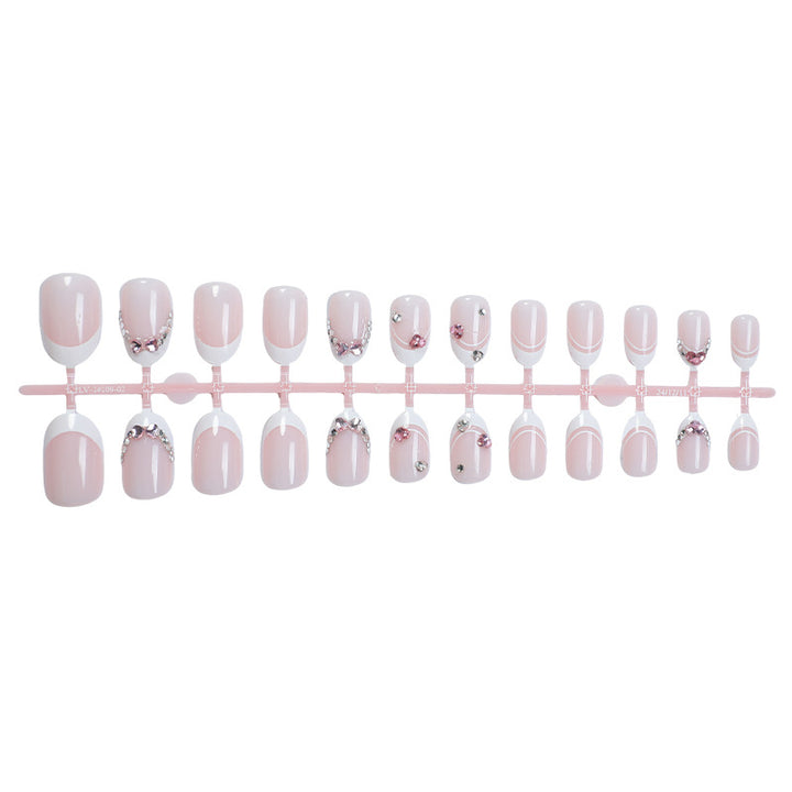 Glamorous Rhinestone-Embellished Press-On Nail Set Kalsten