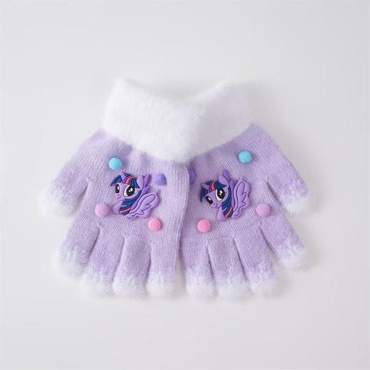 Cute Plush Cartoon-Themed Fingerless Gloves Kalsten