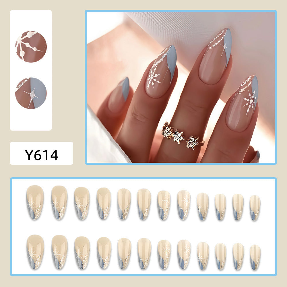 Artistic nail embellishment with snowflake accents Kalsten