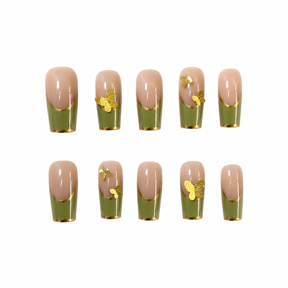 Artificial nails with elegant floral and delicate design Kalsten