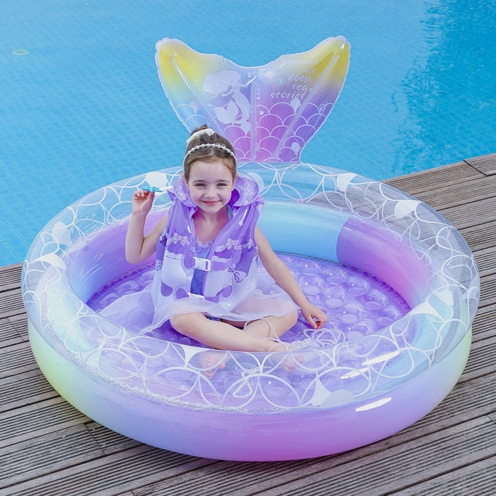 Mermaid-Themed Inflatable Pool Ring Kalsten