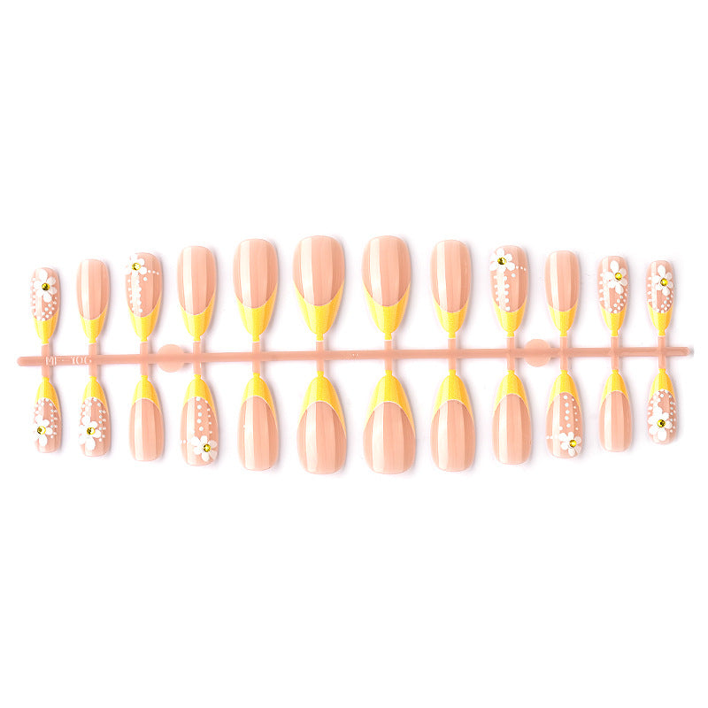 Artistic Floral Design Press-On Nail Art Set Kalsten