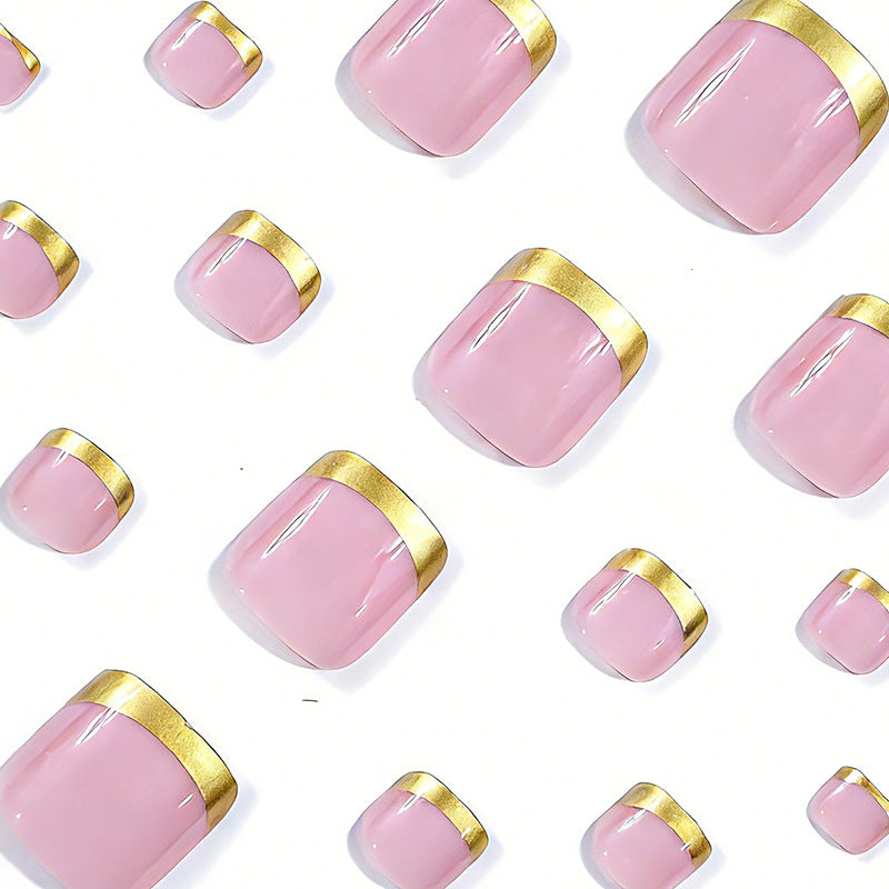 Elegant Gold Tipped Nail Art Kalsten