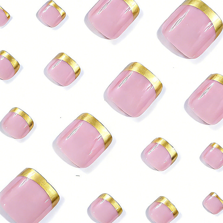 Elegant Gold Tipped Nail Art Kalsten