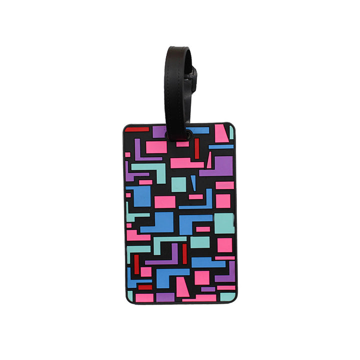 Unisex Luggage Tag with Modern Geometric Design Kalsten