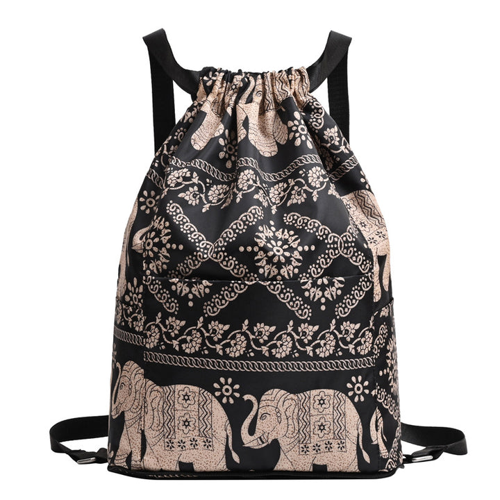 Drawstring Floral Print Backpack Kalsten