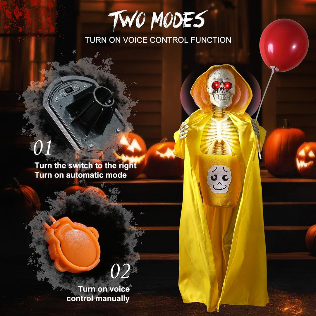 Animated Halloween Skeleton Prop Kalsten