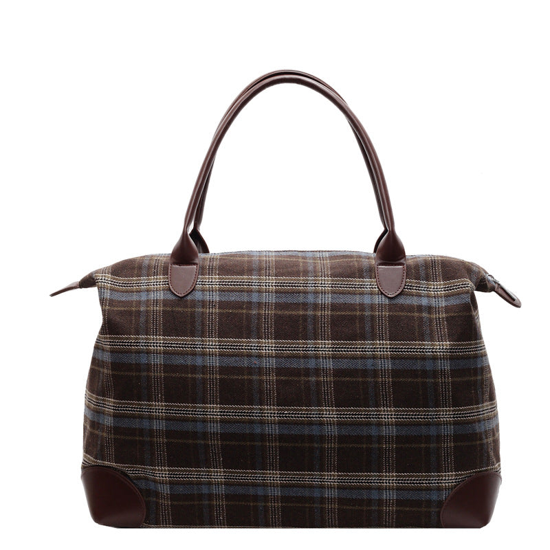Plaid Structured Weekend Duffle Bag Kalsten