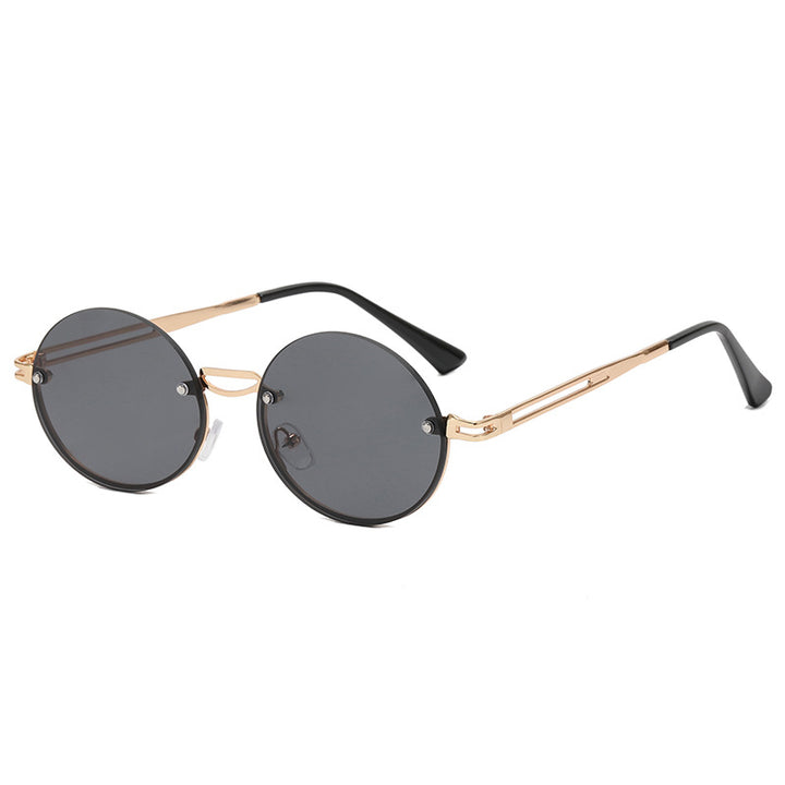 Women's round sunglasses with fine metal frame Kalsten