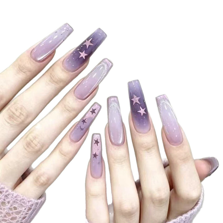 Celestial Themed Press-On Nail Enhancements Kalsten