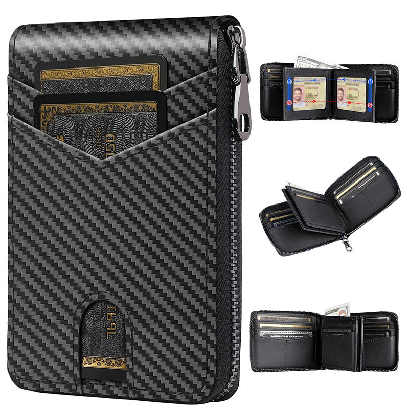 RFID-Blocking Multi-Functional Carbon Fiber Wallet Kalsten