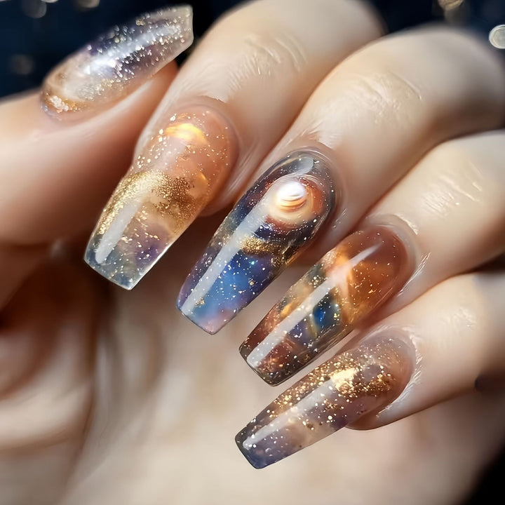 Glamorous Art Nails In Creative Galaxy Design Kalsten