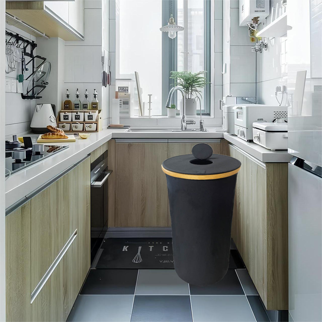 Waste bin with bamboo lid Kalsten