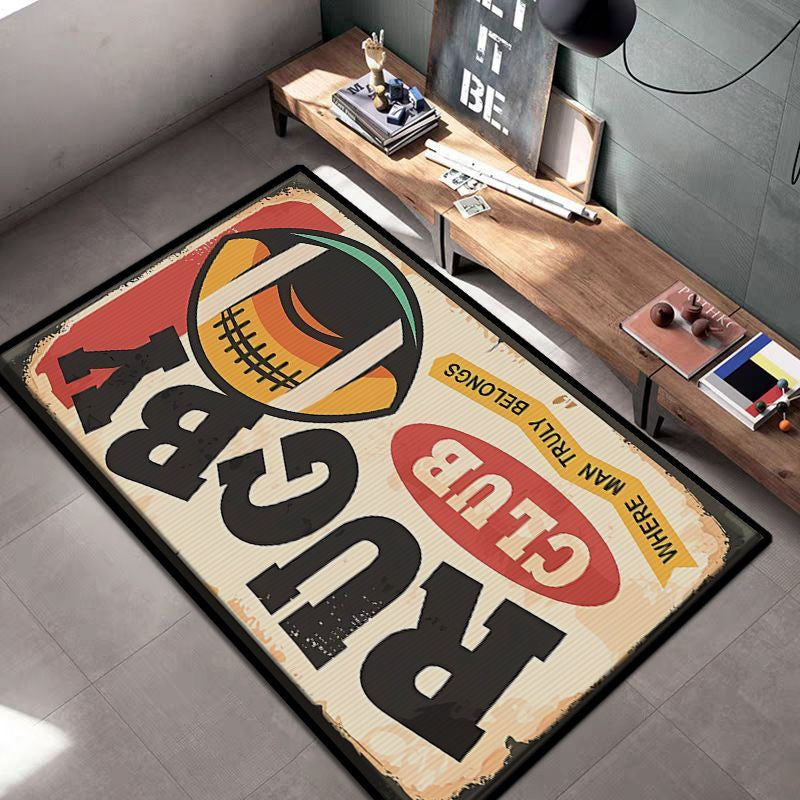 Vintage Whiskey-Themed Area Rug
