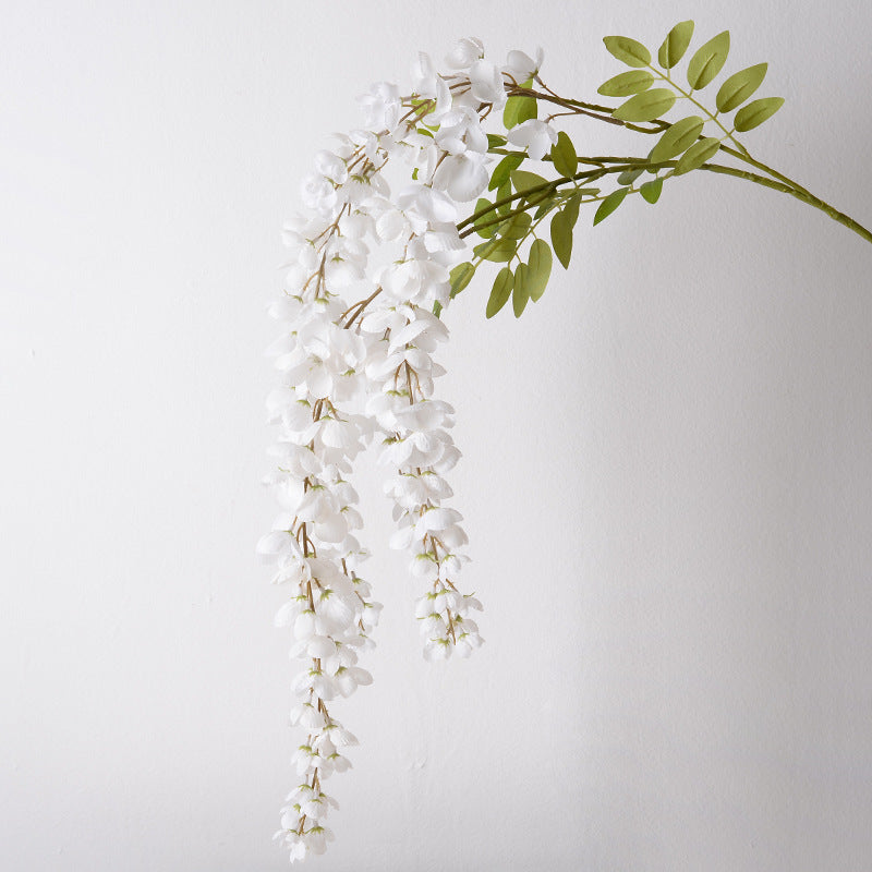 Elegant Faux Wisteria Floral Stem Decoration