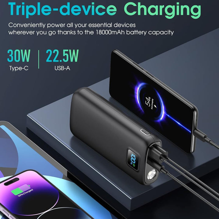 Portable power bank with LED display and high-performance fast charging function Kalsten
