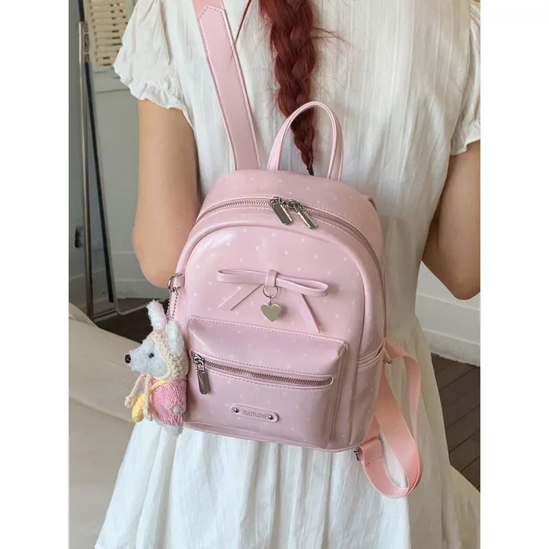Polka-Dot Decorative Mini Backpack Kalsten