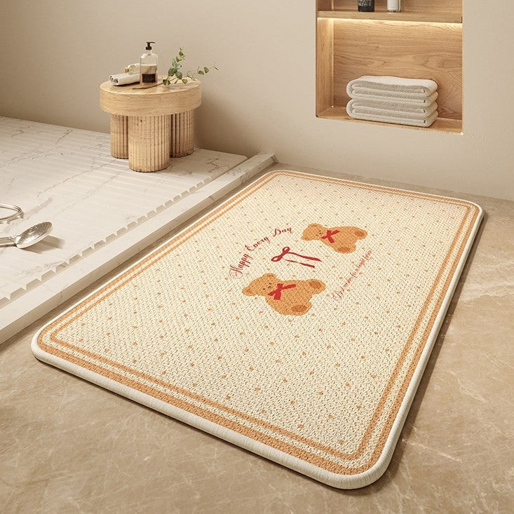 Cartoon Dog-Themed Bath Mat Kalsten