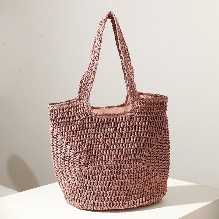Handmade straw bag with comfortable inner bag Kalsten