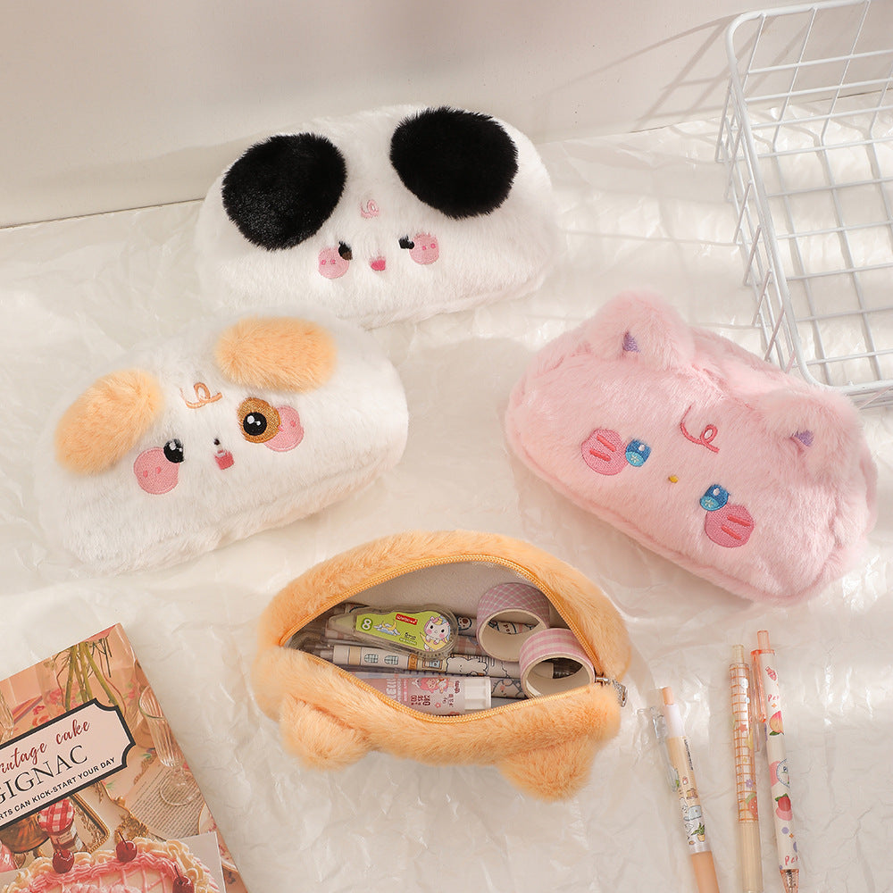 Cute Panda-Themed Plush Pencil Case Kalsten