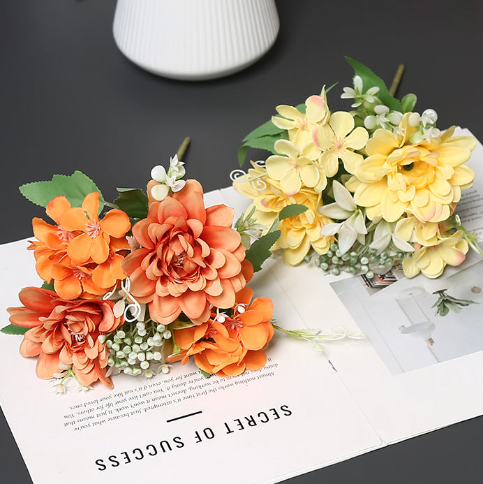 Elegant Synthetic Flower Bouquet for Home Decor