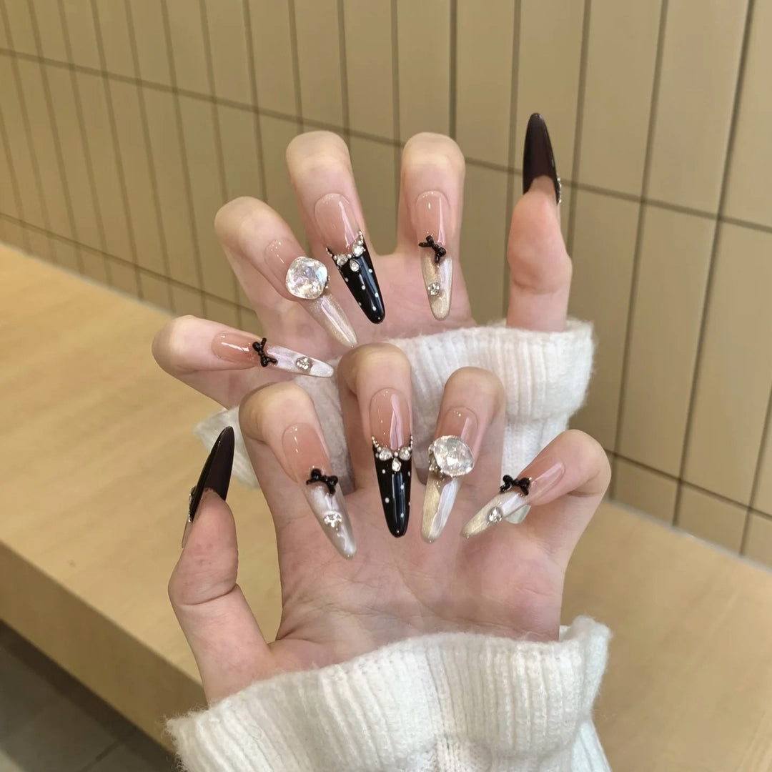 Elegant Floral Design Press-On Nail Extensions Kalsten