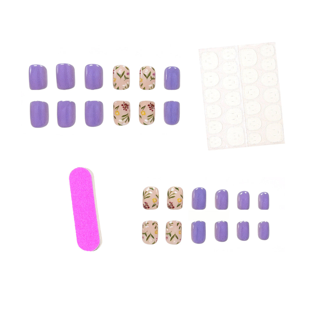 Floral Art Acrylic Nail Design Kalsten
