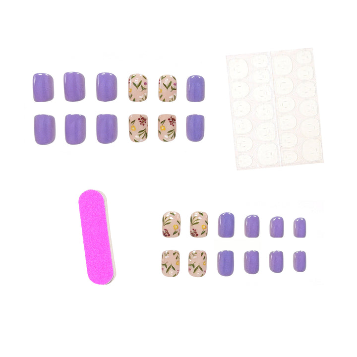 Floral Art Acrylic Nail Design Kalsten