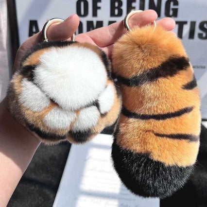 Plush Tiger Paw Keychain Kalsten
